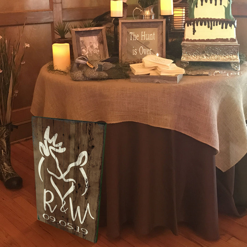 Couples Wedding Sign - Deer Hunting