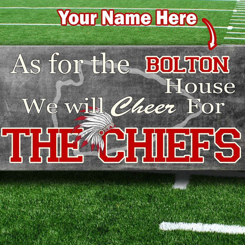 Custom football sign, personalized