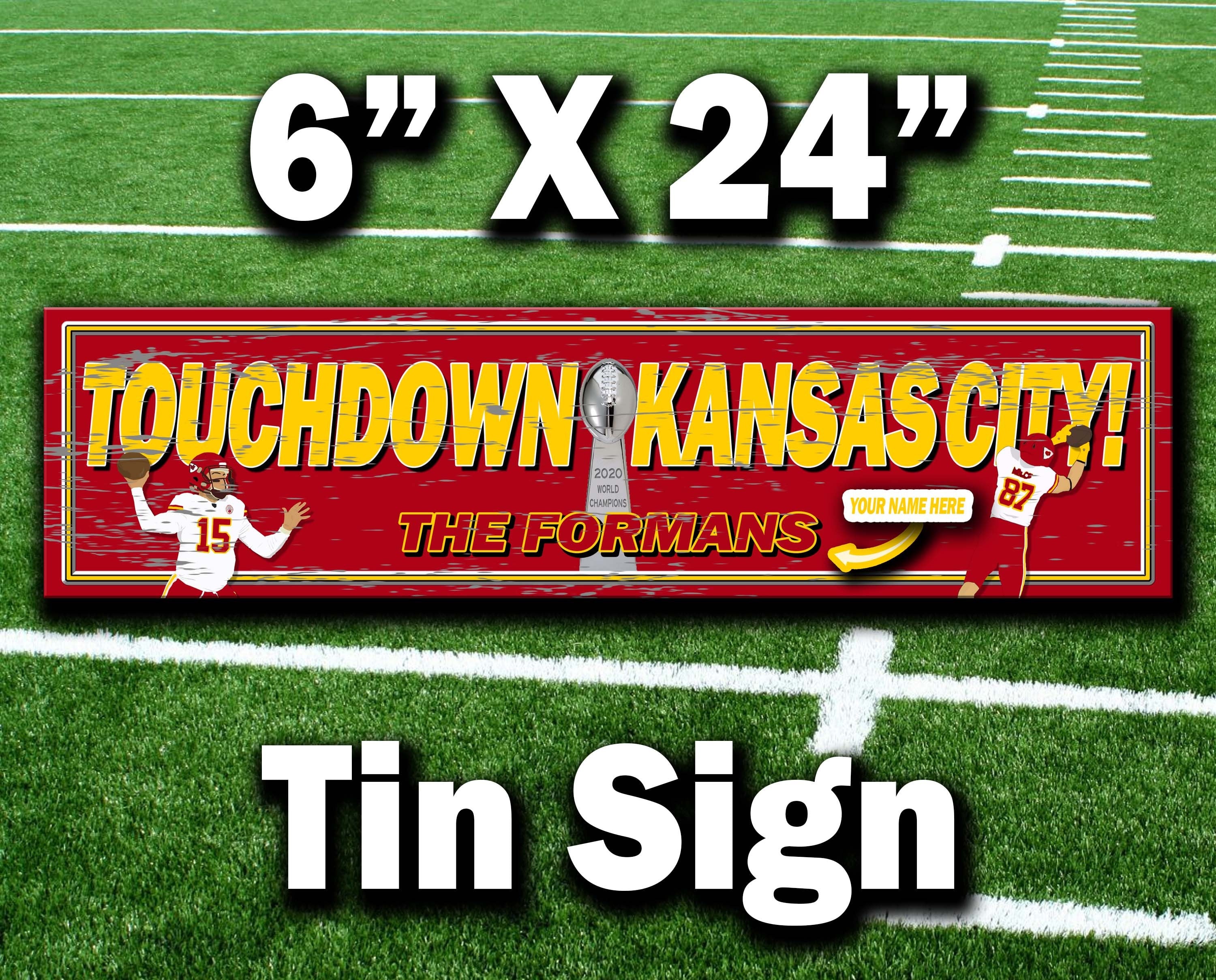 Kansas City Football Tin Sign – Tin Sign Shop
