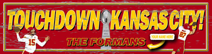 Kansas City Football Tin Sign