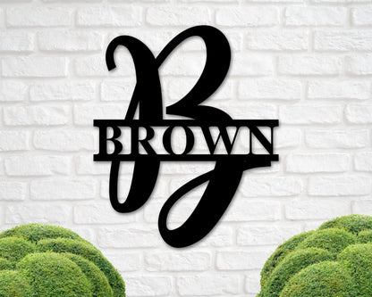 Last name Established Sign, Last name Sign Metal, Personalized, Last name Monogram