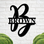 Last name Established Sign, Last name Sign Metal, Personalized, Last name Monogram