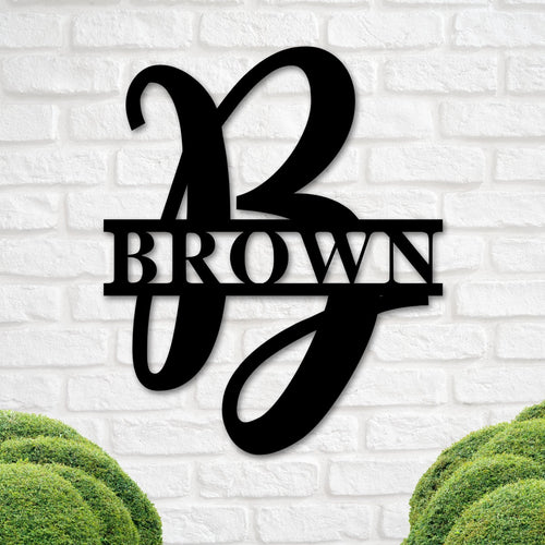 Last name Established Sign, Last name Sign Metal, Personalized, Last name Monogram