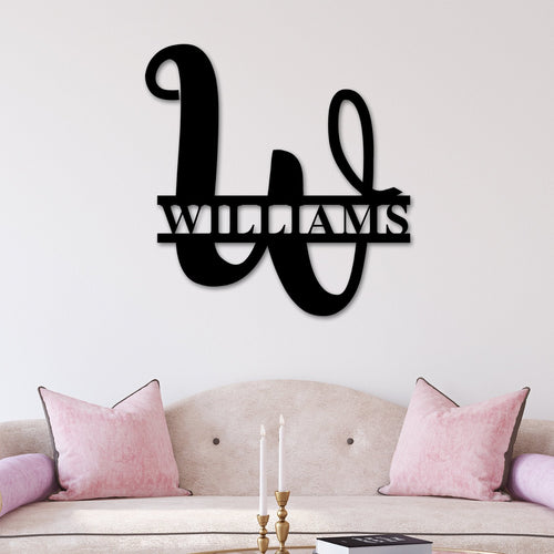 Last name Established Sign, Last name Sign Metal, Personalized, Last name Monogram