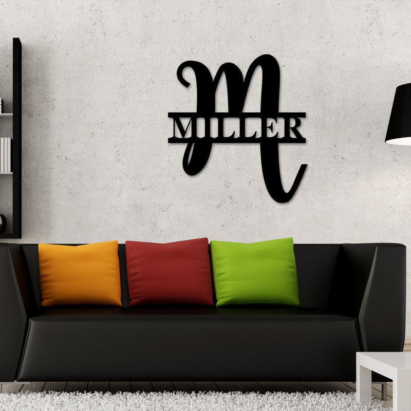 Last name Established Sign, Last name Sign Metal, Personalized, Last name Monogram