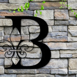Fleur De Lis, Last Name Monogram, Monogram Door Hanger, Wedding Monogram, Initial Sign, Fleur De Lis Wall Art, Metal Monogram, Door Hanger