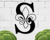 Fleur De Lis, Last Name Monogram, Monogram Door Hanger, Wedding Monogram, Initial Sign, Fleur De Lis Wall Art, Metal Monogram, Door Hanger