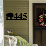 Bison Sign, Bison Address Sign, Farm Animal Numbers, Farm Address Sign, Barn Sign, Metal Address Sign, Farm Animal Address number, Farm Sign