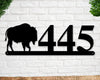 Bison Sign, Bison Address Sign, Farm Animal Numbers, Farm Address Sign, Barn Sign, Metal Address Sign, Farm Animal Address number, Farm Sign