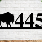 Bison Sign, Bison Address Sign, Farm Animal Numbers, Farm Address Sign, Barn Sign, Metal Address Sign, Farm Animal Address number, Farm Sign