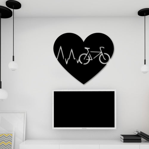 Bicycle Heart Beat, Bike Art, Biking Sign,  Road Bike, Metal Bicycle Wall Art, Fixed Gear Bike Art, Bike Wall Art, Bike Sign, Biking Gift
