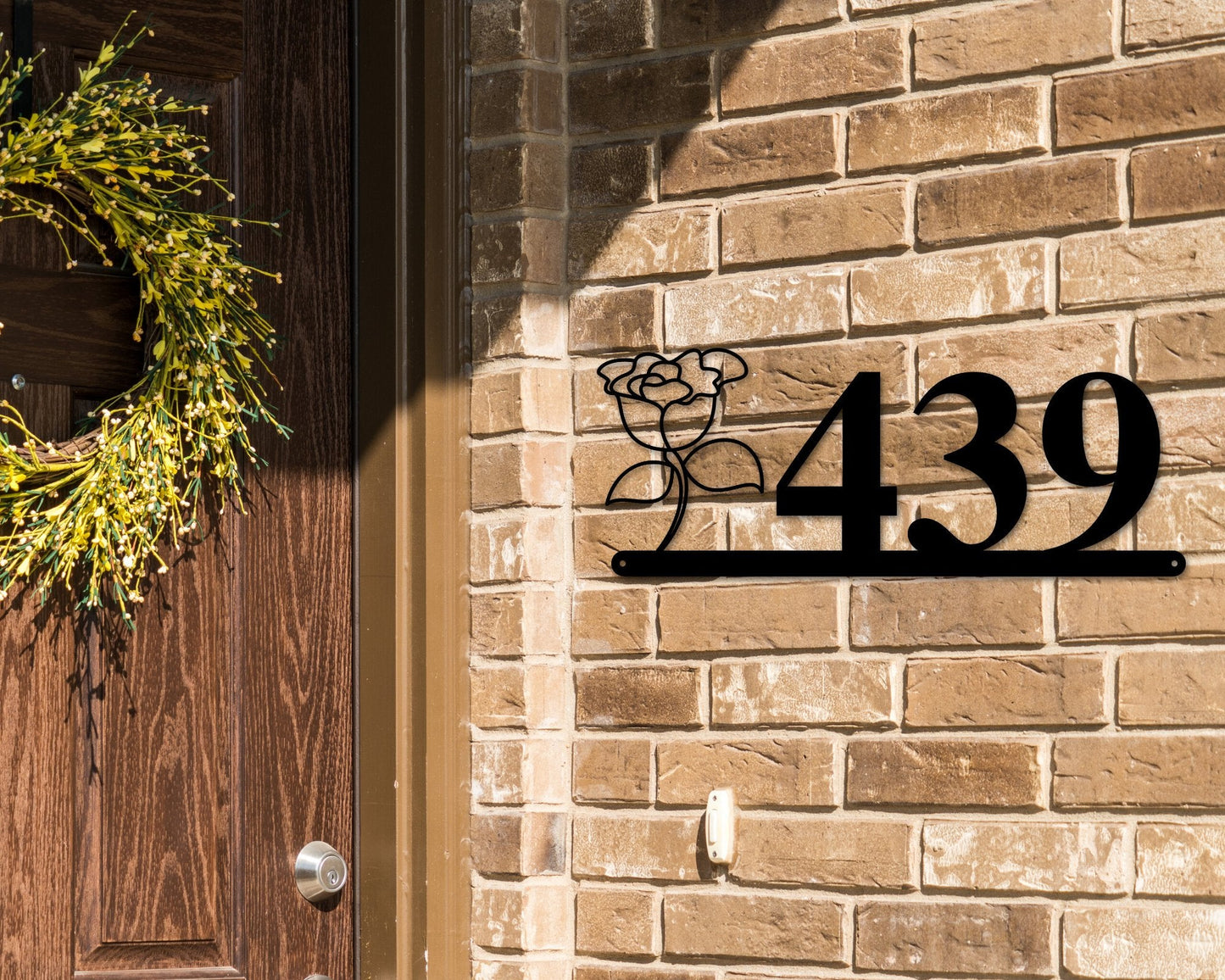 Carnation Sign, Carnation Address Sign, Flower House Numbers, Flower Address Sign, Metal Flower Sign, Metal Address numbers, Address Sign
