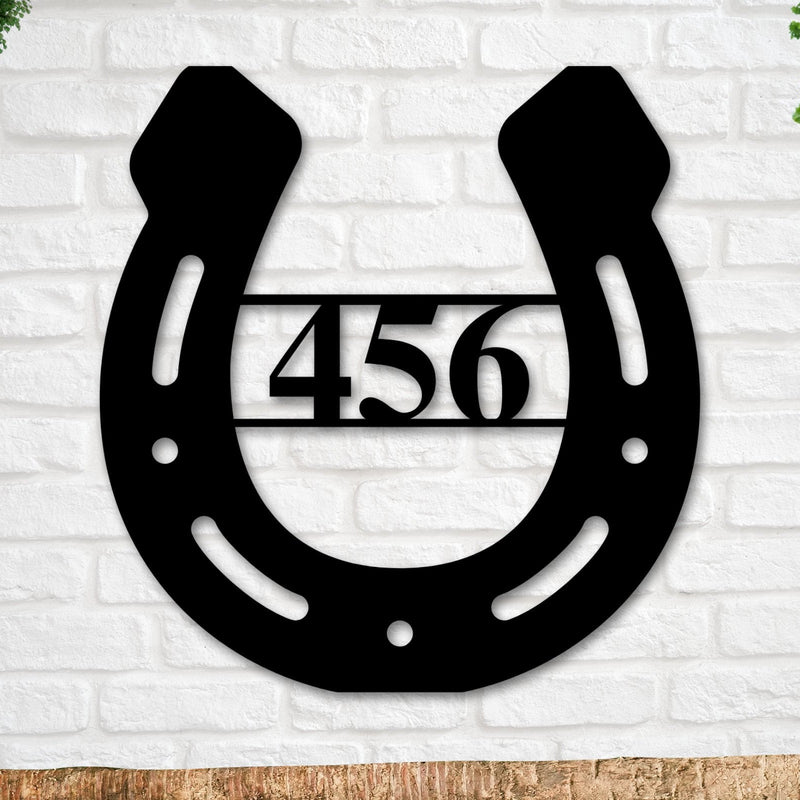 Metal Horseshoe Sign, Horseshoe Address Numbers, Horseshoe Address Sign, Custom Address Sign, Horse Address Sign, Horseshoe , Address Sign
