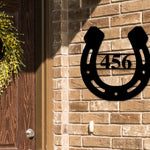 Metal Horseshoe Sign, Horseshoe Address Numbers, Horseshoe Address Sign, Custom Address Sign, Horse Address Sign, Horseshoe , Address Sign