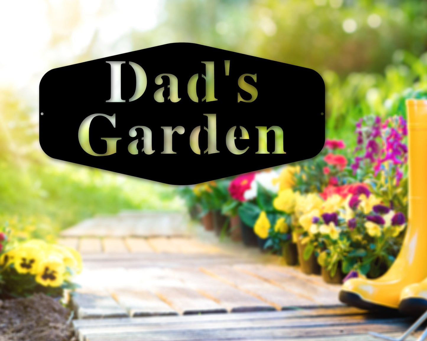 Dads Garden Sign, Gift For Dad, Custom Garden Sign, Gardener Gift, Personalized Garden Sign, Garden Decor, Garden, Metal Garden Sign, Yard