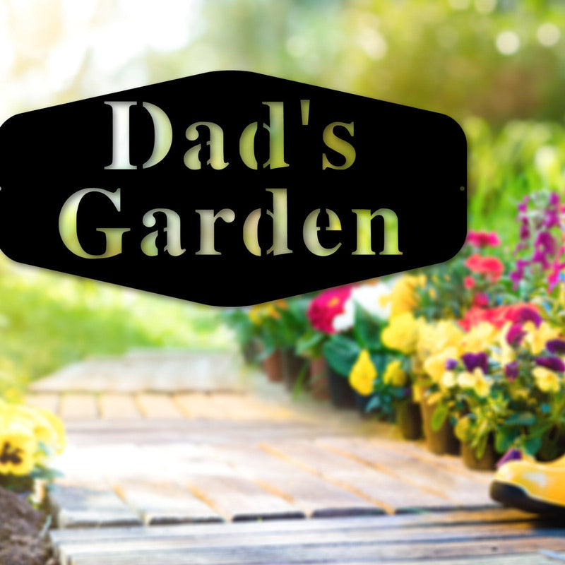 Dads Garden Sign, Gift For Dad, Custom Garden Sign, Gardener Gift, Personalized Garden Sign, Garden Decor, Garden, Metal Garden Sign, Yard