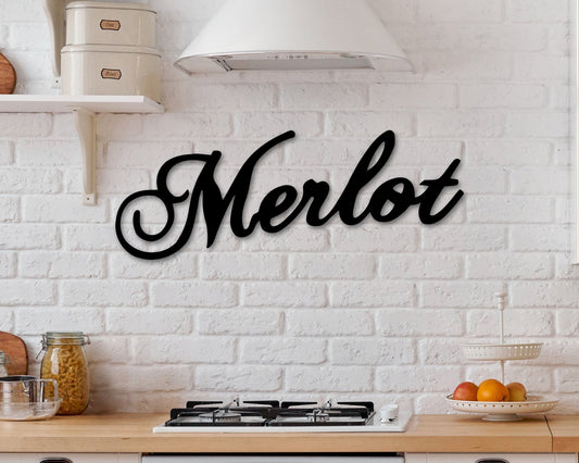 Merlot Wine Sign, Wine Decor, Wine Glass Sign, Mother's Day Gift, Wine Gifts, Wine Sign, Wine Bar Metal Wall Sign, Wine Merlot Home Decor