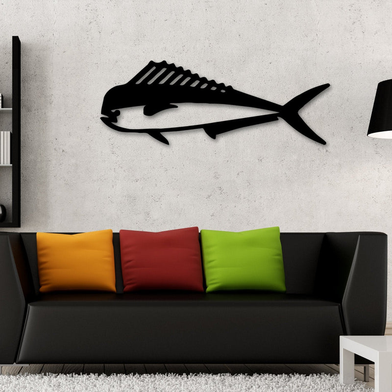 Mahi Metal Art, Mahi-Mahi Fish Sign, Metal Mahi Decor, Fish Decor, Fishing Sign, Sea Life, Beach house Decor, Deep Sea Fish, Metal Fish Art