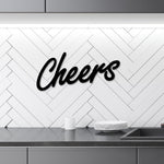 Cheers Bar Sign, Cheers Sign Decor, Cheers Sign, Mother's Day Gift, Wine Gifts, Bar Sign, Cheers Word Metal Wall Sign, Bar Home Decor