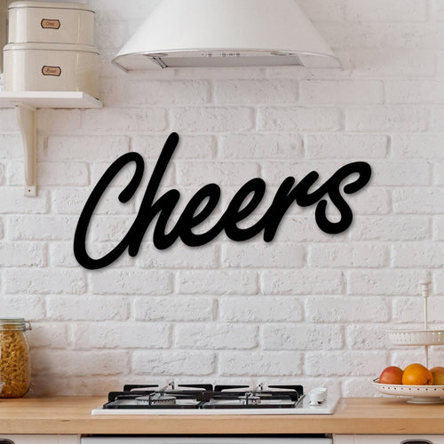 Cheers Bar Sign, Cheers Sign Decor, Cheers Sign, Mother's Day Gift, Wine Gifts, Bar Sign, Cheers Word Metal Wall Sign, Bar Home Decor