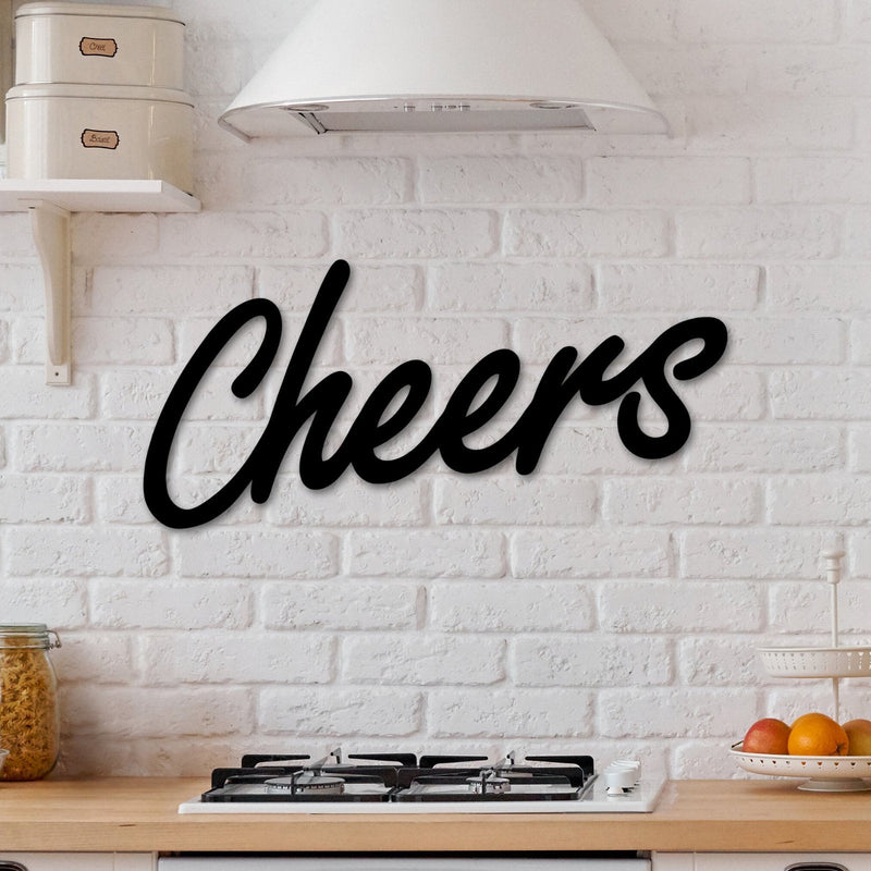 Cheers Bar Sign, Cheers Sign Decor, Cheers Sign, Mother's Day Gift, Wine Gifts, Bar Sign, Cheers Word Metal Wall Sign, Bar Home Decor