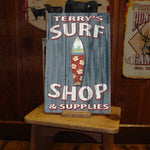 Custom, Vintage Surf Shop Sign - FREE Personalization
