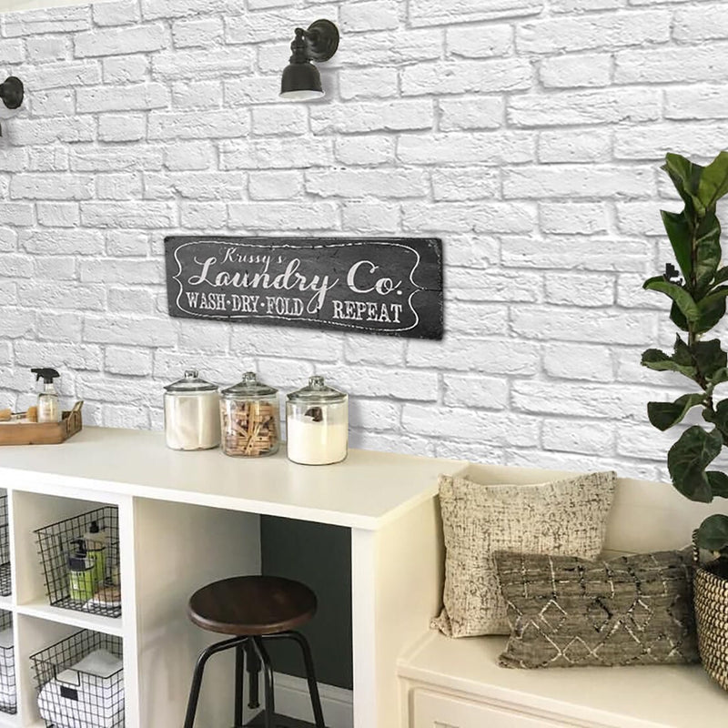 Custom Laundry Room Sign - Black White Sign