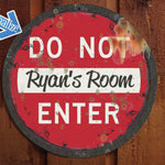 Vintage, Do Not Enter Road Sign! Free Personalization.