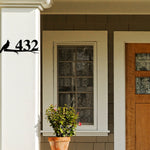 Cardinal Sign, Cardinal Address Sign, Bird House Numbers, Branch Address Sign, Porch Sign, Metal Address Sign, Metal Address numbers, Bird