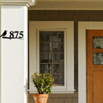 Crow Sign, Crow Address Sign, Bird House Numbers, Branch Address Sign, Porch Sign, Metal Address Sign, Metal Address numbers, Address Sign