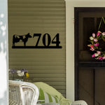 Cow Sign, Cow Address Sign, Farm Animal Numbers, Farm Address Sign, Barn Sign, Metal Address Sign, Farm Animal Address numbers, Farm Sign
