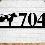 Cow Sign, Cow Address Sign, Farm Animal Numbers, Farm Address Sign, Barn Sign, Metal Address Sign, Farm Animal Address numbers, Farm Sign