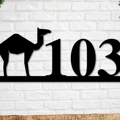 Camel Sign, Camel Address Sign, Farm Animal Numbers, Farm Address Sign, Barn Sign, Metal Address Sign, Farm Animal Address number, Farm Sign