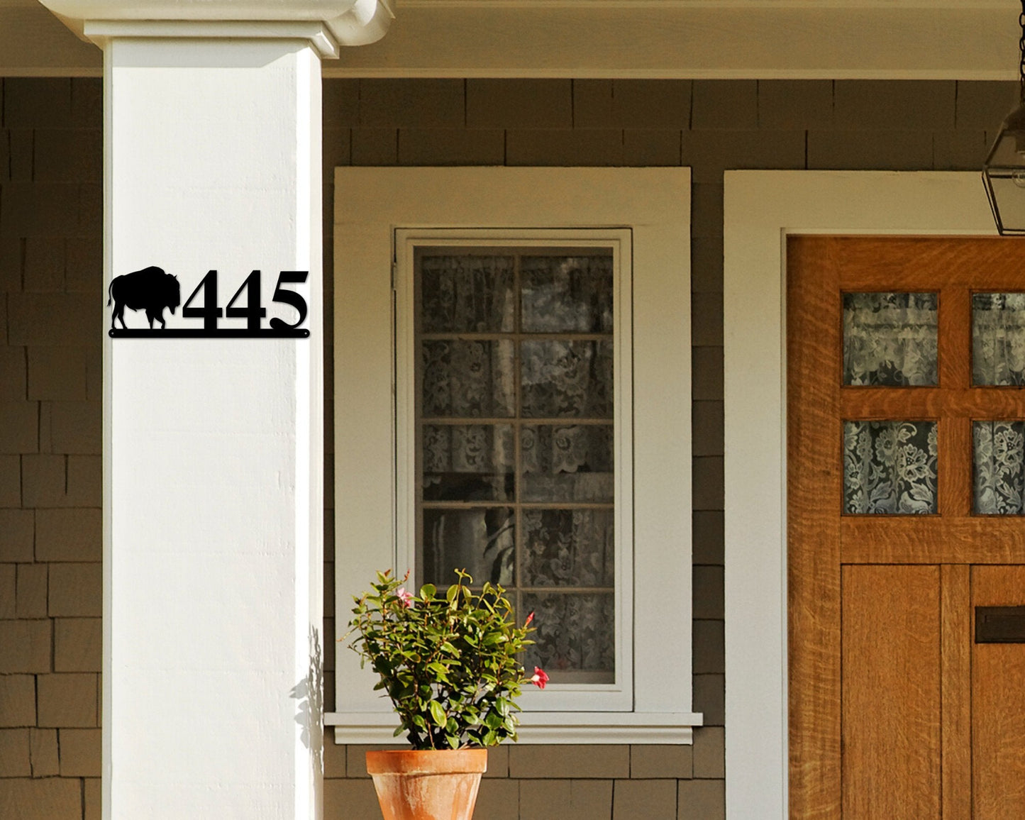 Bison Sign, Bison Address Sign, Farm Animal Numbers, Farm Address Sign, Barn Sign, Metal Address Sign, Farm Animal Address number, Farm Sign
