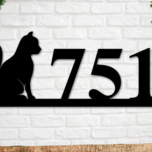 Cat Sign, Cat Address Sign, Cat Lover, Cat Address Sign, Cat Sign, Metal Address Sign, Cat Address numbers, Cat Sign, Kitty Sign, Cat Mom