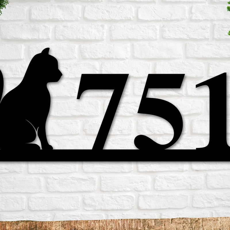 Cat Sign, Cat Address Sign, Cat Lover, Cat Address Sign, Cat Sign, Metal Address Sign, Cat Address numbers, Cat Sign, Kitty Sign, Cat Mom