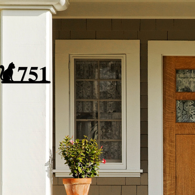 Cat Sign, Cat Address Sign, Cat Lover, Cat Address Sign, Cat Sign, Metal Address Sign, Cat Address numbers, Cat Sign, Kitty Sign, Cat Mom
