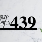 Carnation Sign, Carnation Address Sign, Flower House Numbers, Flower Address Sign, Metal Flower Sign, Metal Address numbers, Address Sign