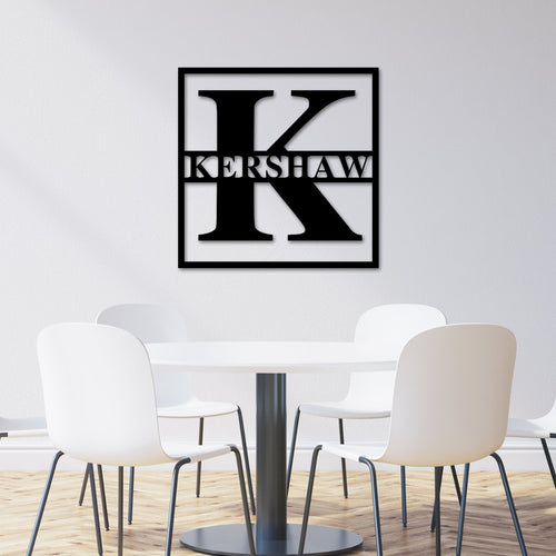Personalize Name Metal Sign, Metal Sign, Last name Sign for outdoor, Square metal Monogram Sign, outdoor name plaque, Name Sign, Modern Name