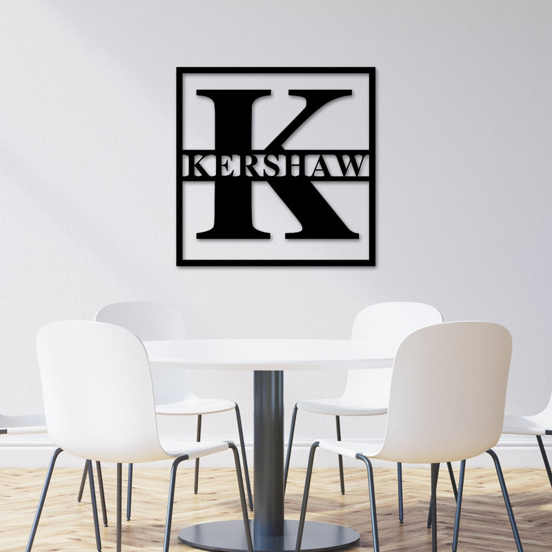 Personalize Name Metal Sign, Metal Sign, Last name Sign for outdoor, Square metal Monogram Sign, outdoor name plaque, Name Sign, Modern Name