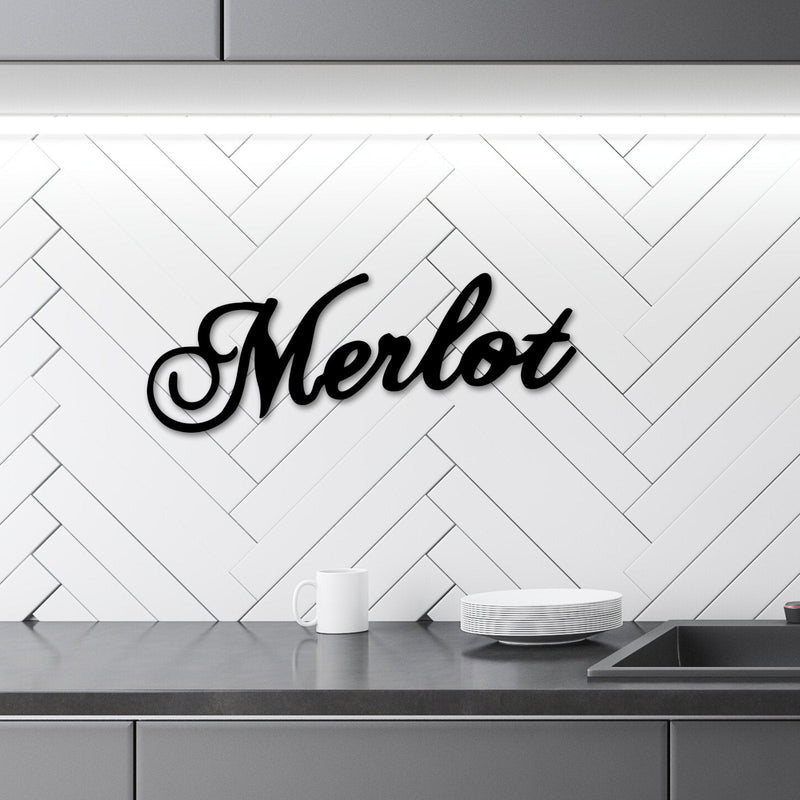 Merlot Wine Sign, Wine Decor, Wine Glass Sign, Mother's Day Gift, Wine Gifts, Wine Sign, Wine Bar Metal Wall Sign, Wine Merlot Home Decor