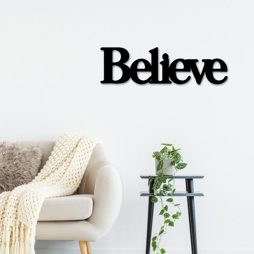 Believe sign, Believe Metal Sign, Believe Wall Decor, Thanksgiving Decor, Believe Word Sign, Believe Dining Room Decor, Believe Word Decor