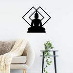Buddha Metal Sign, Metal Wall Art, Zen Decor, Yoga Decor, Buddhist Decor, Meditation Art, Metal Sign, Yoga Namaste Sign, Zen Lotus Sign