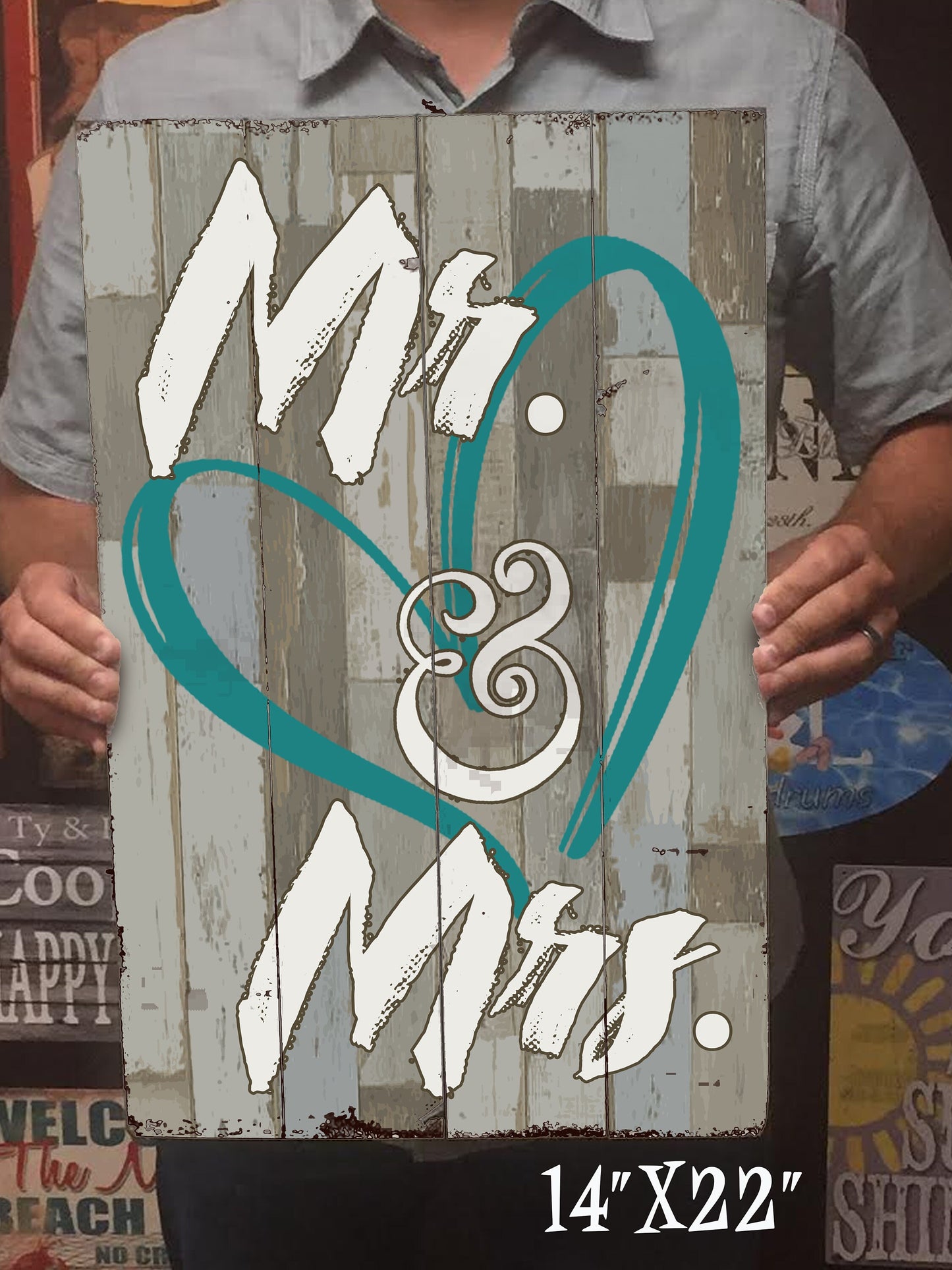 Couples Wedding or Home Decor Sign - Mr. & Mrs.