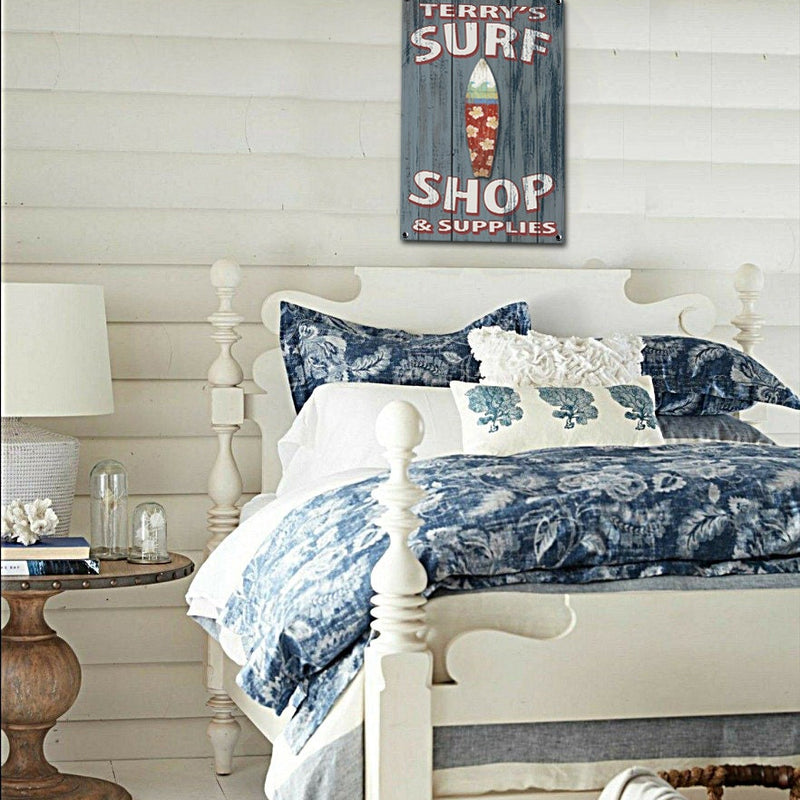 Custom, Vintage Surf Shop Sign - FREE Personalization