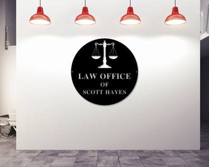 Law Office Sign, Law School Gift, Gift for Attorney, Gift For Lawyer, Lawyer Sign, Attorney Decor, Law Office Decor, Office Sign, Metal Sign