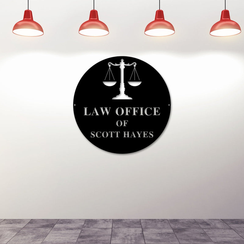 Law Office Sign, Law School Gift, Gift for Attorney, Gift For Lawyer, Lawyer Sign, Attorney Decor, Law Office Decor, Office Sign, Metal Sign