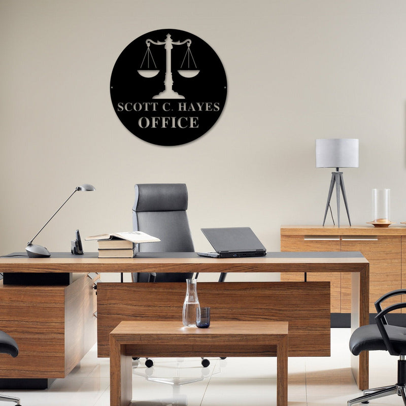 Law Office Sign, Law School Gift, Gift for Attorney, Gift For Lawyer, Lawyer Sign, Attorney Decor, Law Office Decor, Office Sign, Metal Sign