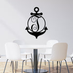 Anchor Name Metal Sign, Metal Anchor Sign, Last name Sign for outdoor, Anchor metal Monogram Sign, outdoor name plaque, Name Sign, Anchor