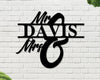Mr and Mrs sign, Wedding Decor, Wedding Gift, Newly Wed Sign, Metal Mr and Mrs, Wedding Name Metal Sign, Last name Sign, Personalized Sign